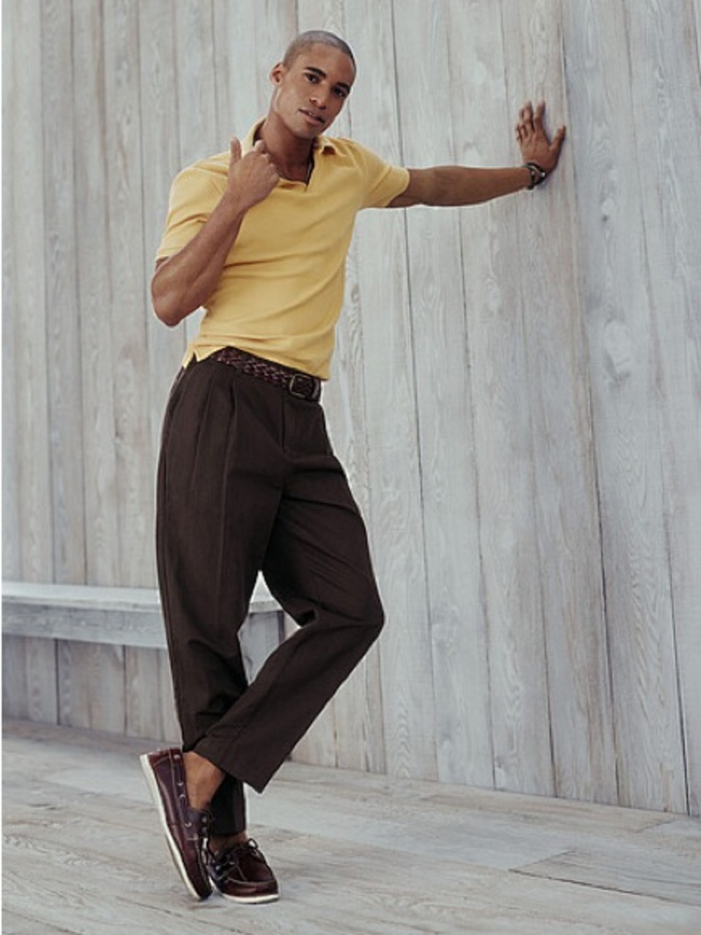 Brown Pleated Men’s Pants